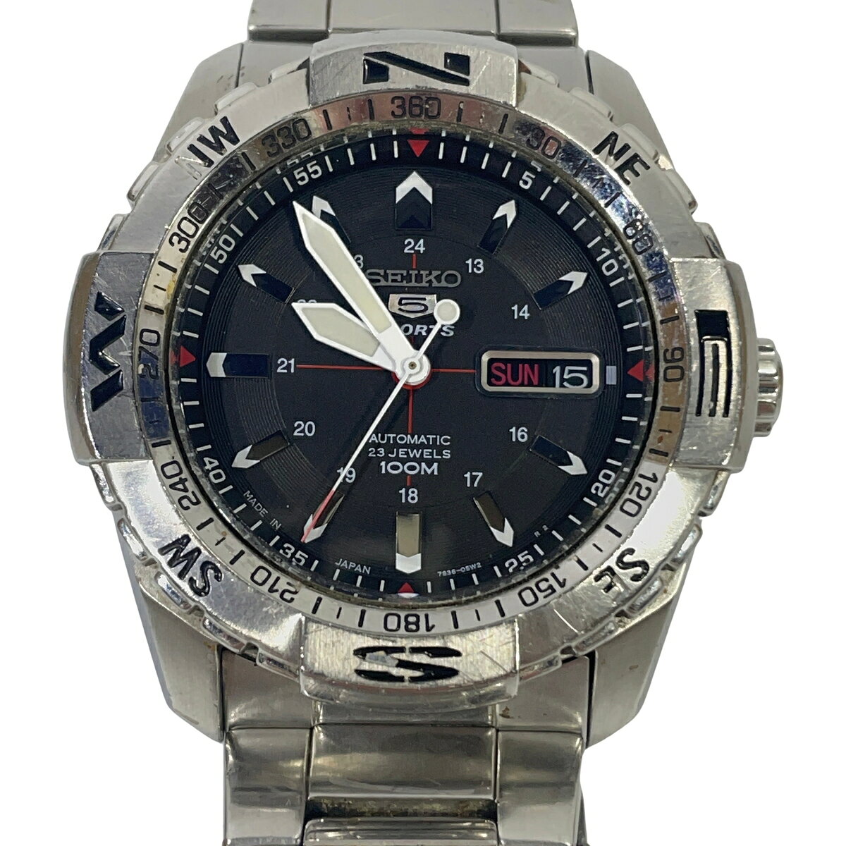 送料無料 美品 セイコー5スポーツ SEIKO5 SPORTS 腕時計 7S36-00C0 