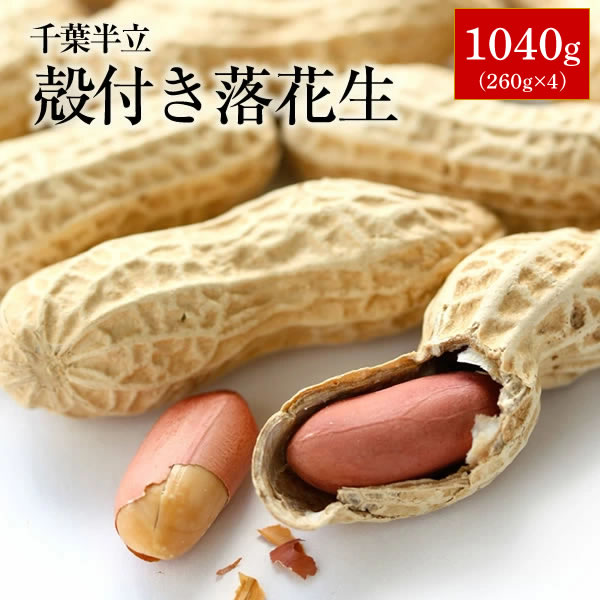 ギフト 送料込み 天日干し 千葉県産 千葉半立 から付落花生 260g 4袋セット ピーナッツ おつまみ 楽ギフ_包装 楽ギフ_のし 楽ギフ_メッセ入力