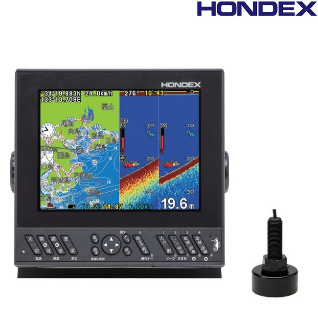 ホンデックス 魚探 HE-8SII GPS内蔵 TD28仕様 8.4型プロッターデジタル魚探 かんたんナビシリーズ HONDEX
