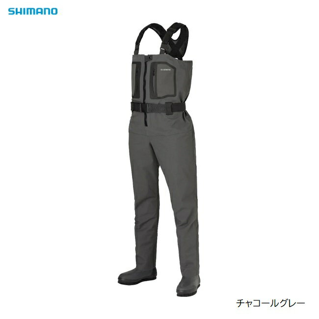 楽天釣具通販のOZATOYA楽天市場店シマノ（SHIMANO）　FF-001V ドライシールド＋4ストレッチウェーダー（チェストハイ・カットピンフェルトソール） （お取り寄せ）