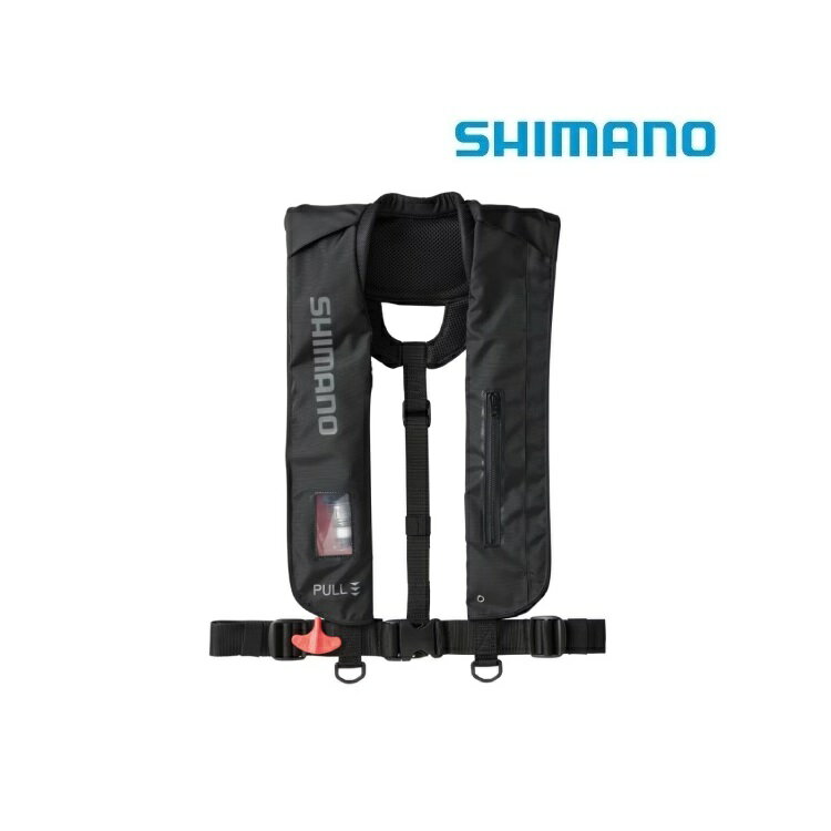 シマノ ライフジャケット VF-051K ラフトエアジャケット 膨脹式救命具 フルブラック SHIMANO