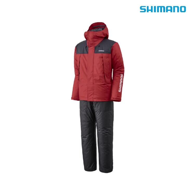 シマノ 防寒レインスーツ RB-077Y ベーシックハイロフト レインスーツ ワインレッド SHIMANO