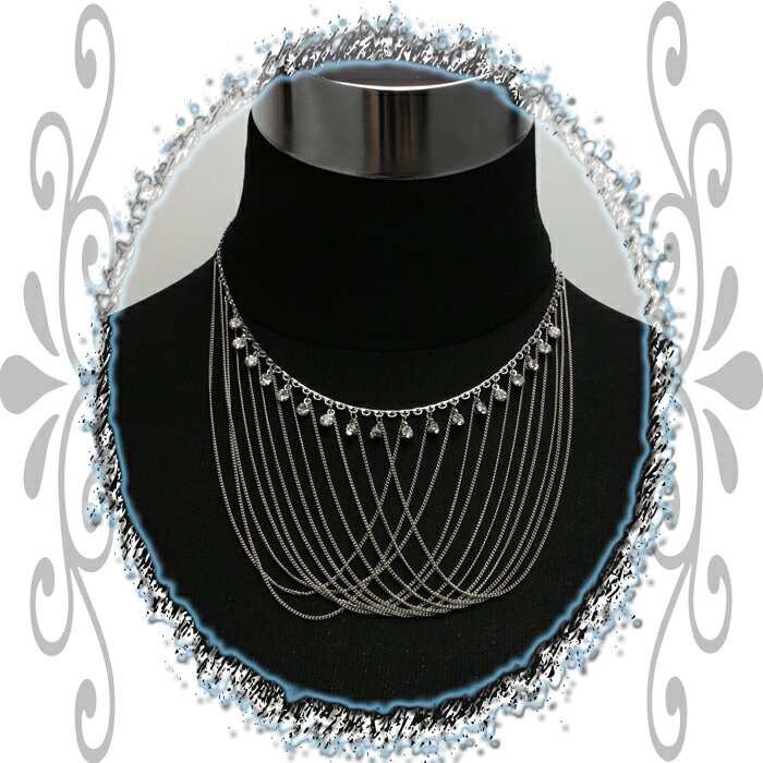 結婚式 アクセサリー ネックレス 訳あり ステーションネックレス チェーンドレープ ネックレス ブライダル パーティ 二次会 卒業式