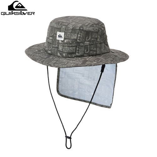 QUIKSILVER クイックシルバー UV WATER HAT PRT UVウォーター ハット プリント ハット マリンスポーツ アウトドア (OLV)：QSA231716 夏 海[pt_up]