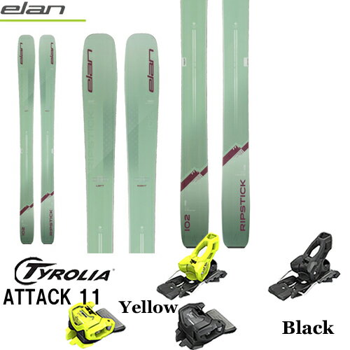 【旧モデルスキー板 ビンディングセット】エラン ELAN RIPSTICK 102W 金具付き2点セット(TYROLIA ATTACK 11 GW)