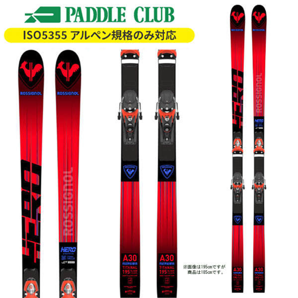 ROSSIGNOL Vj[ q[[AX[g HERO ATHLETE GS 185 (R22) + SPX 15 ROCKERRACE HOT RED (t) XL[ 23-24