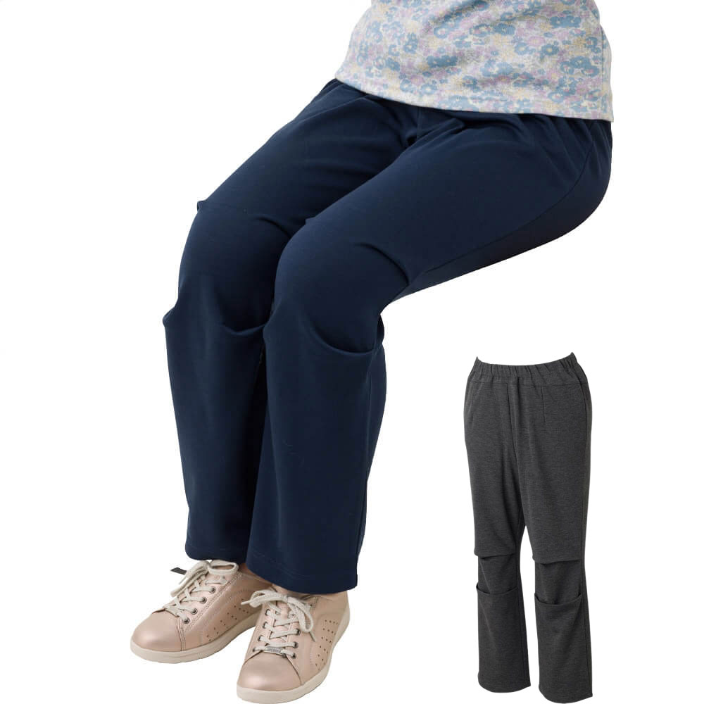 座 ビューティフォー裏起毛ニット パンツM L LL 婦人 裏起毛 シニアファッション 70代 80代 90代 アクティブシニア 100歳 レディース 婦人 用