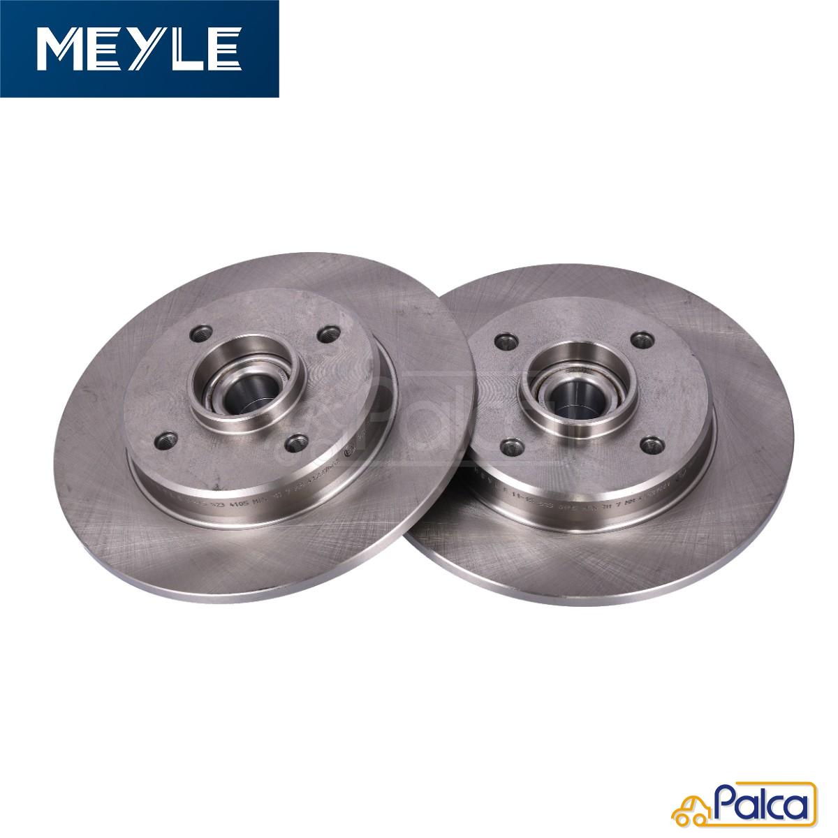 プジョー/シトロエン リア ブレーキローター 2枚 ベアリング付 244X9mm| 208I/1.2 | 2008/1.2 | C3III/1.2 | C3エアクロス/1.2 | C4カクタス/1.2 | MEYLE製 1623835180に適合