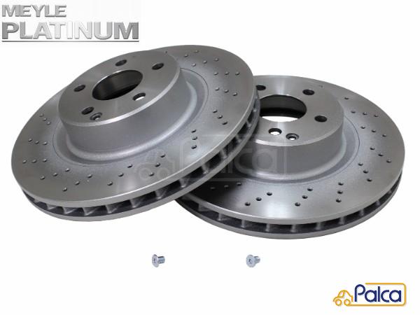 メルセデス ベンツ ドリルド フロント ブレーキローター 2枚セット 防錆PDタイプ 330X32MM W220/S430,S500 C215/CL500 マイレ製 2204210812,2204212512