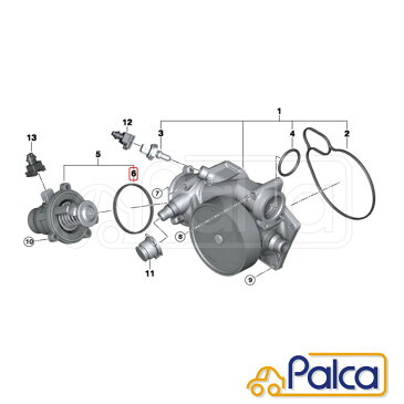 【あす楽】BMW サーモスタット Oリング/ガスケット/シール E63 E64/645Ci 650i | F06 F12 F13/650i M6 | E65 E66/735i 740i 745i 745Li 750i 750Li 760Li | 11531440192