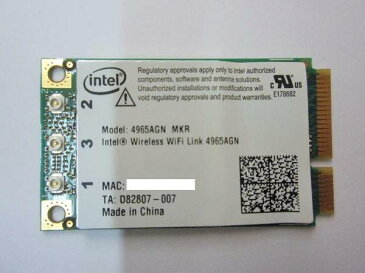 【新品】 Intel WiFi Link 4965AGN IEEE 802.11a/b/g/n準拠 miniPCI-E 無線LANカード