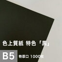 色上質紙 特色「黒」特厚口 0.14mm B5サイズ：1000枚, 色付き 模造紙 無地 ブラック 用紙 上質紙 レーザープリンター 印刷用紙 プリンタ用紙 色紙 いろがみ 壁紙 用紙 切り絵 工作 松本洋紙店 法人 仕入れ 見積もり 掛売 納品書 請求書 後払い 請求書払い