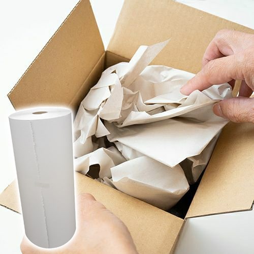 【代引不可】ボーガスペーパー 四六半裁 / ロール, 再生紙 古紙配合 わら半紙 新聞紙 緩衝材 紙 ロール..