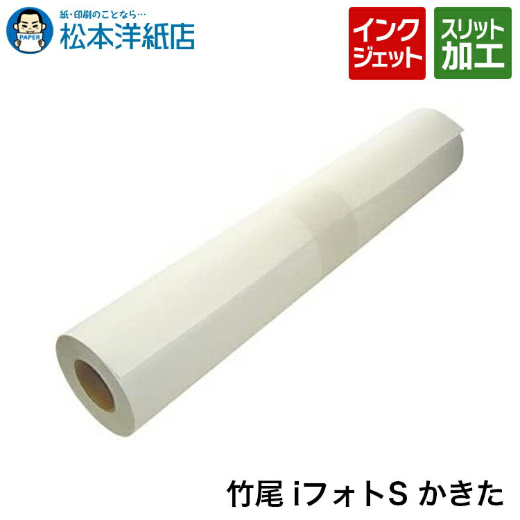 竹尾 iフォトS かきた 185g/300g 片面 ロール紙, 高級感 版画紙 版画用紙 発色 印刷紙 印刷用紙 水性染..