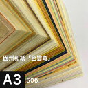 因州和紙「色雲竜」A3サイズ:50枚, 因州 和紙 和風 伝統工芸品 色紙 いろがみ 紙 和柄 印刷紙 印刷用紙 機械漉き 厚み コシ メッセージカード 封筒 ...