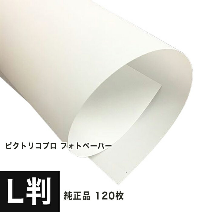 ピクトリコプロ フォトペーパー L判 120枚 PPR200-L-120, 染料顔料兼用 高白色度 超光沢 写真用紙 フォト印刷紙 印刷紙 印刷用紙 印画紙 インクジェット用