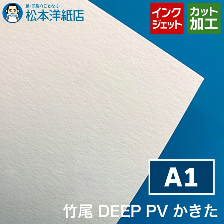 乐天商城 - 竹尾 DEEP PV かきた A1, インクジェット 厚紙 厚手 カラー 写真 カタログ イラスト 絵画 複製画 プロ品質