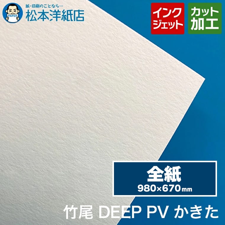 竹尾 DEEP PV かきた 全紙(980×670mm), インクジェット 厚紙 厚手 カラー 写真 カ...