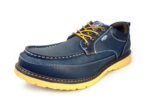 ALPHA CUBIC jeans Uモカ カジュアルシューズ ネイビー(紺色)ワイズ3E(EEE)28cm(28.0cm)、29cm(29.0cm)、30cm(30.0cm)【大きいサイズ(ビッグサイズ)メンズ紳士靴】