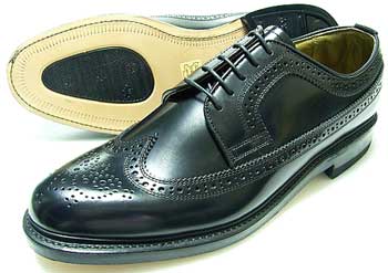 British Classic 本革底 ウィングチップ ビジネスシューズ 黒 3E（EEE）/メンズ・革靴・紳士靴