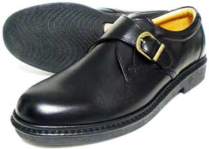 Rinescante Valentiano 本革 モンクストラップ ビジネスシューズ 黒 4E（EEEE） 27.5cm 28cm（28.0cm） 29cm（29.0cm） 30cm（30.0cm）/大きいサイズ メンズ 革靴 紳士靴
