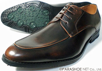 楽天靴のパラダイスS-MAKE（エスメイク）Uチップ ビジネスシューズ 防滑ソール アンティーク濃茶（ダークブラウン）ワイズ3E（EEE）27.5cm、28cm（28.0cm）、29cm（29.0cm）、30cm（30.0cm）［大きいサイズ（ビッグサイズ）紳士靴］