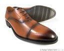 PARASHOE 本革 内羽根ストレートチップ(キャップトゥ) ビジネスシューズ 茶色(ブラウン)ワイズ(足幅)3E(EEE)22cm(22.0cm)、22.5...
