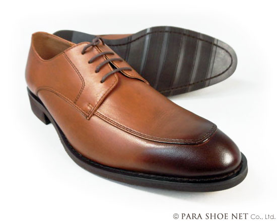 PARASHOE 本革 Uチップ ビジネスシューズ 茶色（ブラウン）ワイズ（足幅）3E（EEE）22cm（22.0cm）、22.5cm、23cm（23.0cm）、23.5cm、24cm（24.0cm）【小さいサイズ（スモールサイズ）革靴・紳士靴】