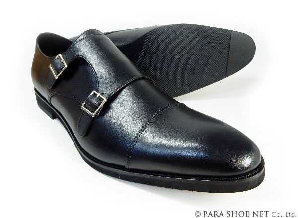 PARASHOE 本革 ダブルモンクストラップ ビジネスシューズ 黒 ワイズ 4E EEEE 27.5cm 28cm 28.0cm 28.5cm 29cm 29.0cm 29.5cm 30cm 30.0cm 31cm 31.0cm 32cm 32.0cm 【大きいサイズ ビッグサイ…