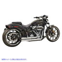 取寄せ プロストリートエキゾーストシステム バッサーニ エキゾースト Pro Street Exhaust - Chrome - '18+ Softail 1S34D DRAG 18002278(2)