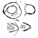  Rv[grj[nhP[u/u[LCLbgސlnK[nho[p o[[uh Complete Black Vinyl Handlebar Cable/Brake Line Kit For 16 Ape Hanger Handlebars B30-1013 DRAG 06100482