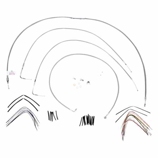 取寄せ コンプリートステンレス編組ハンドルケーブル/ブレーキラインキットを完成させます バーリーブ..