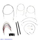  Rv[gXeXґgnhP[u/u[LCLbg܂ o[[uh Complete Stainless Braided Handlebar Cable/Brake Line Kit For 14 Ape Hanger Handlebars B30-1079 DRAG 06100731