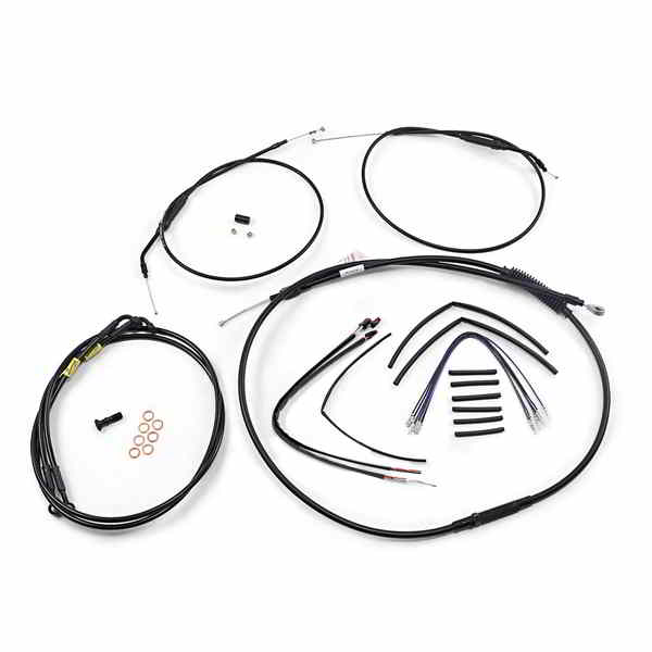 取寄せ 刑務所バーケーブルキット バーリーブランド Jail Bar Cable Kit - 12 Handlebars - Black Viny..