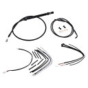  Rv[grj[nhP[u/u[LCLbgސlnK[nho[p o[[uh Complete Black Vinyl Handlebar Cable/Brake Line Kit For 16 Ape Hanger Handlebars B30-1261 DRAG 06620731