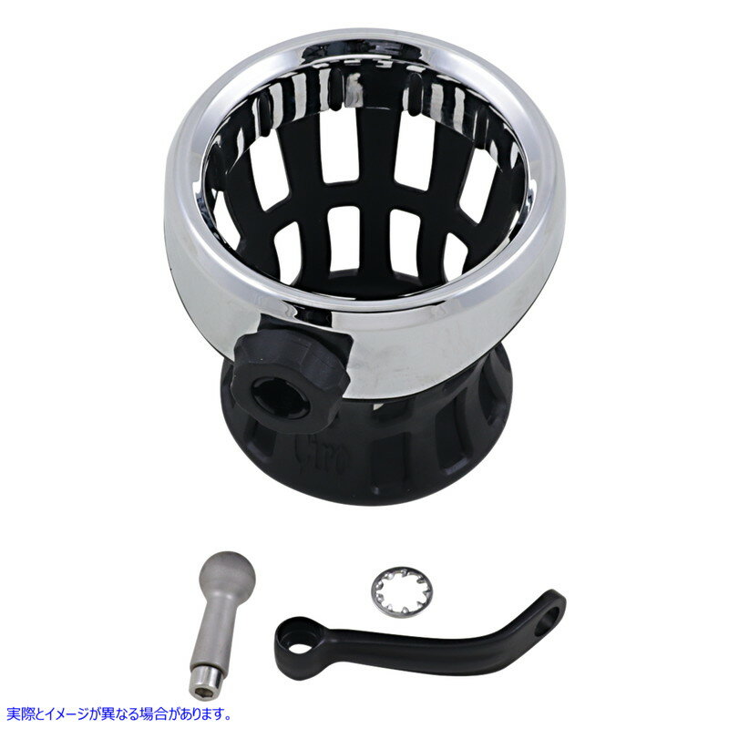 取寄せ ドリンクホルダー シロ CIRO Drink Holder - Mirror Stem Mount - Chrome 50420 DRAG 06360025