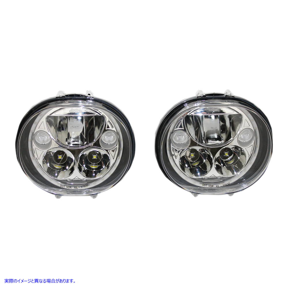  Trubeam LEDإåɥ  ʥߥ LED Headlight - 5-3/4 - Chrome - Pair CDTB-575OV-C DRAG 20011261