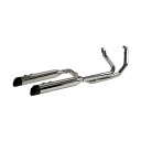 取寄せ 2-INTO-2 2段階のクロスオーバーヘッダーシステム クロームワークス 2:2 Exhaust with 4.5 Muffler - Chrome - FL 200435 DRAG 18002480