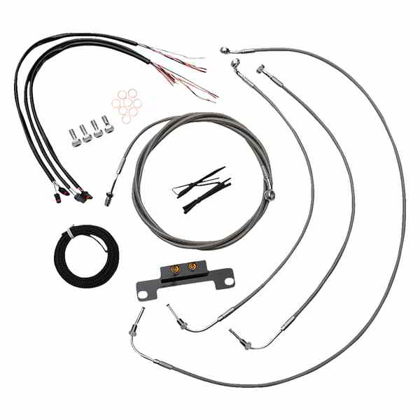  LAåѡ Handlebar Cable/Brake Line Kit - Complete - Stock Ape Hanger Handlebars - Stainless LA-8056KT2-08 DRAG 06620894