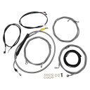  LA`bp[Y Cable Kit - 12 - 14 Ape Hanger Handlebars - ABS - Stainless LA-8056KT3-13 DRAG 06620909