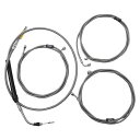  LA`bp[Y Handlebar Cable/Brake Line Kit - Stock Ape Hanger Handlebars - Stainless Steel LA-8058KT-08 DRAG 06621093