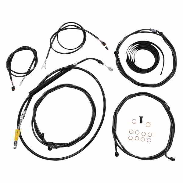  LAåѡ Cable Kit - 12 - 14 Ape Hanger Handlebars - ABS - Black LA-8058KT3-13B DRAG 06621121