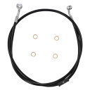  LA`bp[Y Brake Line - 12 - 14 Ape Hanger Handlebars - Black LA-8153B13B DRAG 17415740