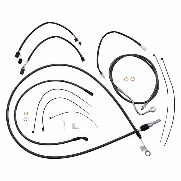 取寄せ Black Pearl デザイナー ハンドルバー取り付けキット マグナム Control Cable Kit - Black Pear..