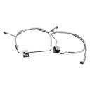 取寄せ デザイナーシリーズは、非ABSフロントブレーキラインキットを編み込みました マグナム Brake Line - Sterling Chromite II 37018 DRAG 17414459(2)