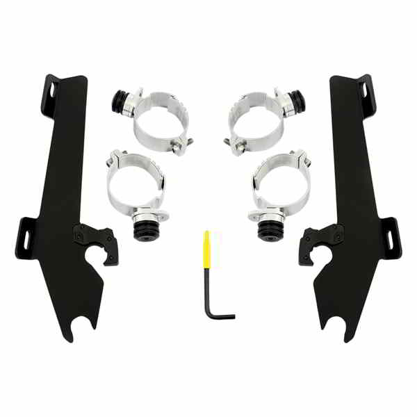 取寄せ FATS/SLIM WINDSHIELD TRIGGER-LOCK完全マウントキット メンフィスシェード Batwing Trigger Lock Mounting Kit - M50 - Black MEB1990 DRAG 23210347