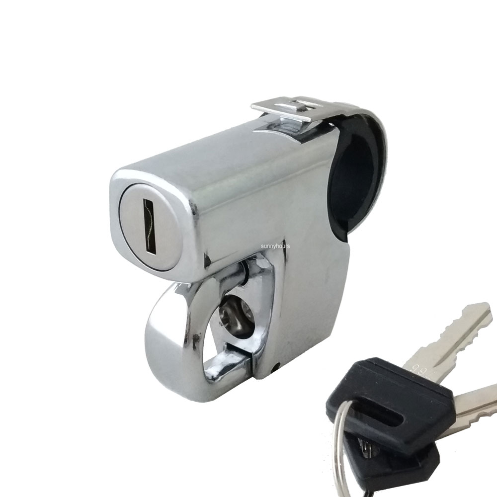 ☆ ヘルメット ロック ホルダー 22-25 パイ HELMET LOCK HOLDER 汎用品 クローム メッキ いたずら 盗難 防止対策に (参考: 303-1530 303-1591 564-0090100 PCX その1
