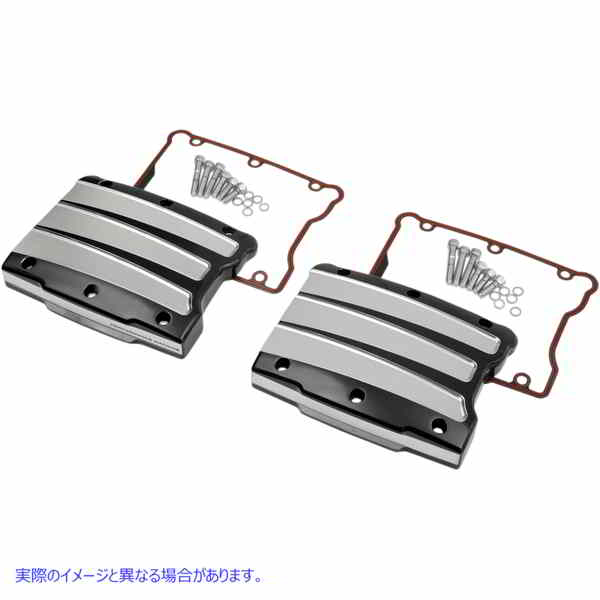 取寄せ ロッカーボックスカバー パフォーマンスマシーン Rocker Cover Box - Scalloped - Platinum Cut - Twin Cam 0177-2021-BMP DRAG 09401182