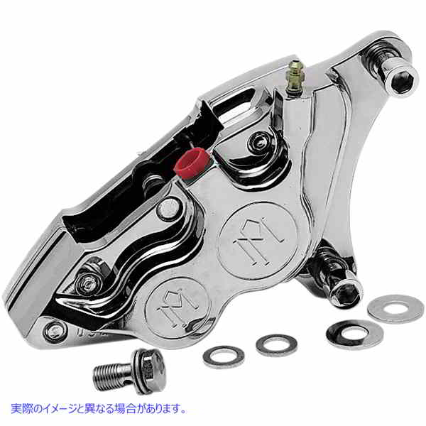 取寄せ 4ピストンディファレンシャルボアキャリパー パフォーマンスマシーン Caliper - Front Left - Chrome - 84-99 Harley-Davidson 0053-2915-CH DRAG DS325988