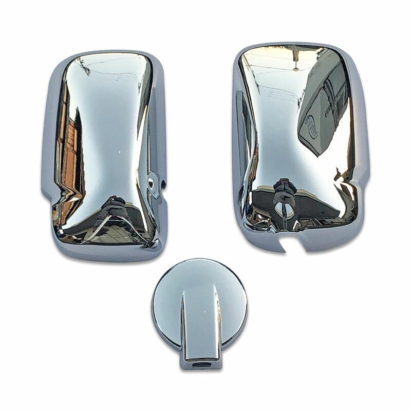 日野 エアループ デュトロ 標準車 平成23年6月〜 メッキ ミラー カバー 左右 3点セット アンダーミラー 140φ RM-T037-2